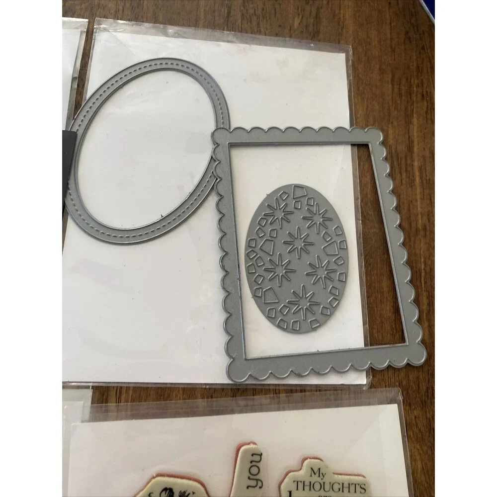 Various Rubber Stamps And Die Cuts Roses Halloween Frames Minions and More!